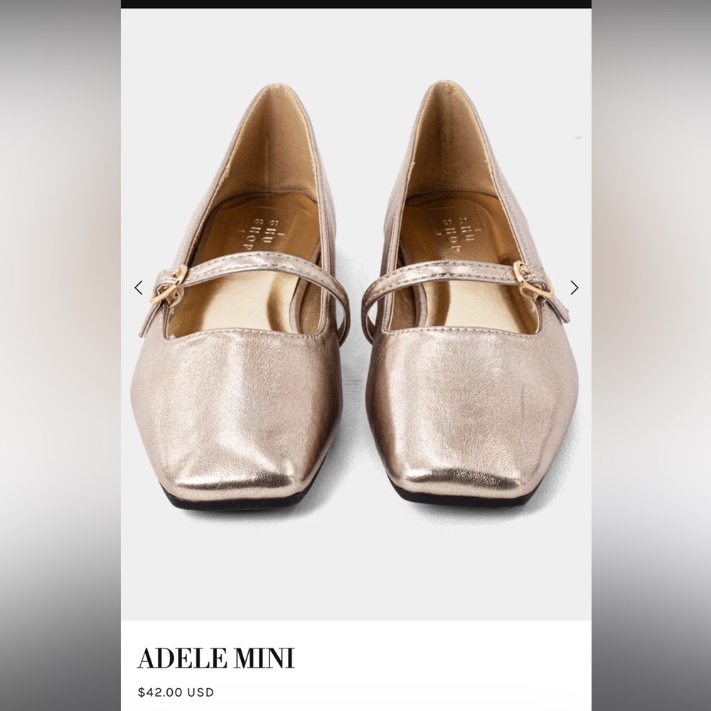 Metallic Gold Mary Jane Flats